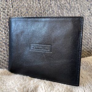 Christian Dior Men’s Bifold Black Leather wallet